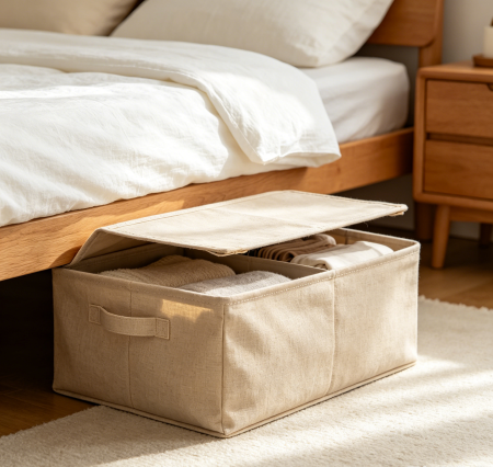 Fabric Foldable Under Bed Storage Box
